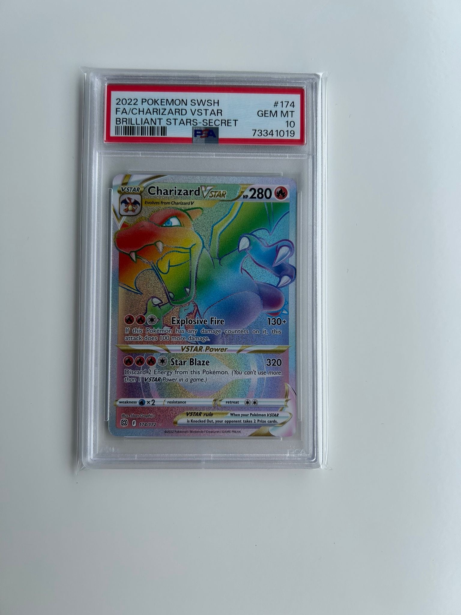 FA/ Charizard Vstar #174 psa 10 - VTK TCG