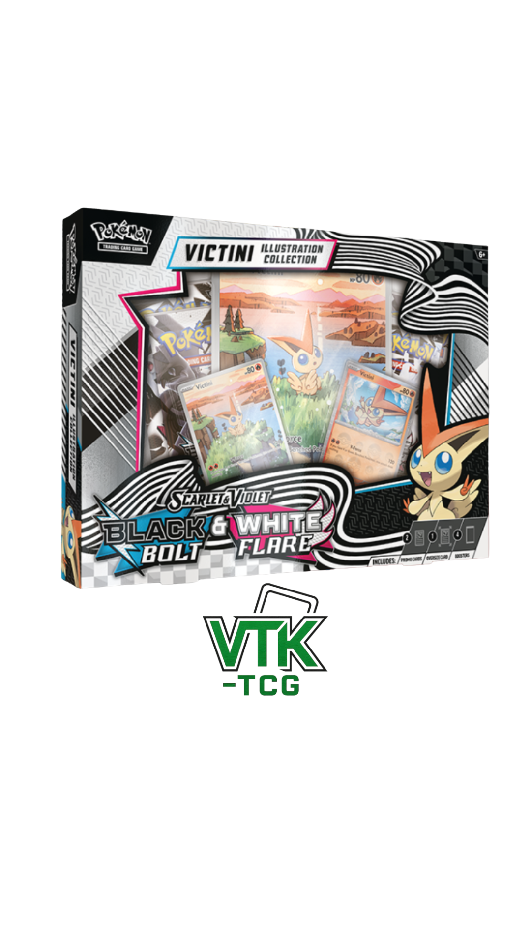 Black Bolt & White Flare Illustration Collection (Victini) - VTK TCG
